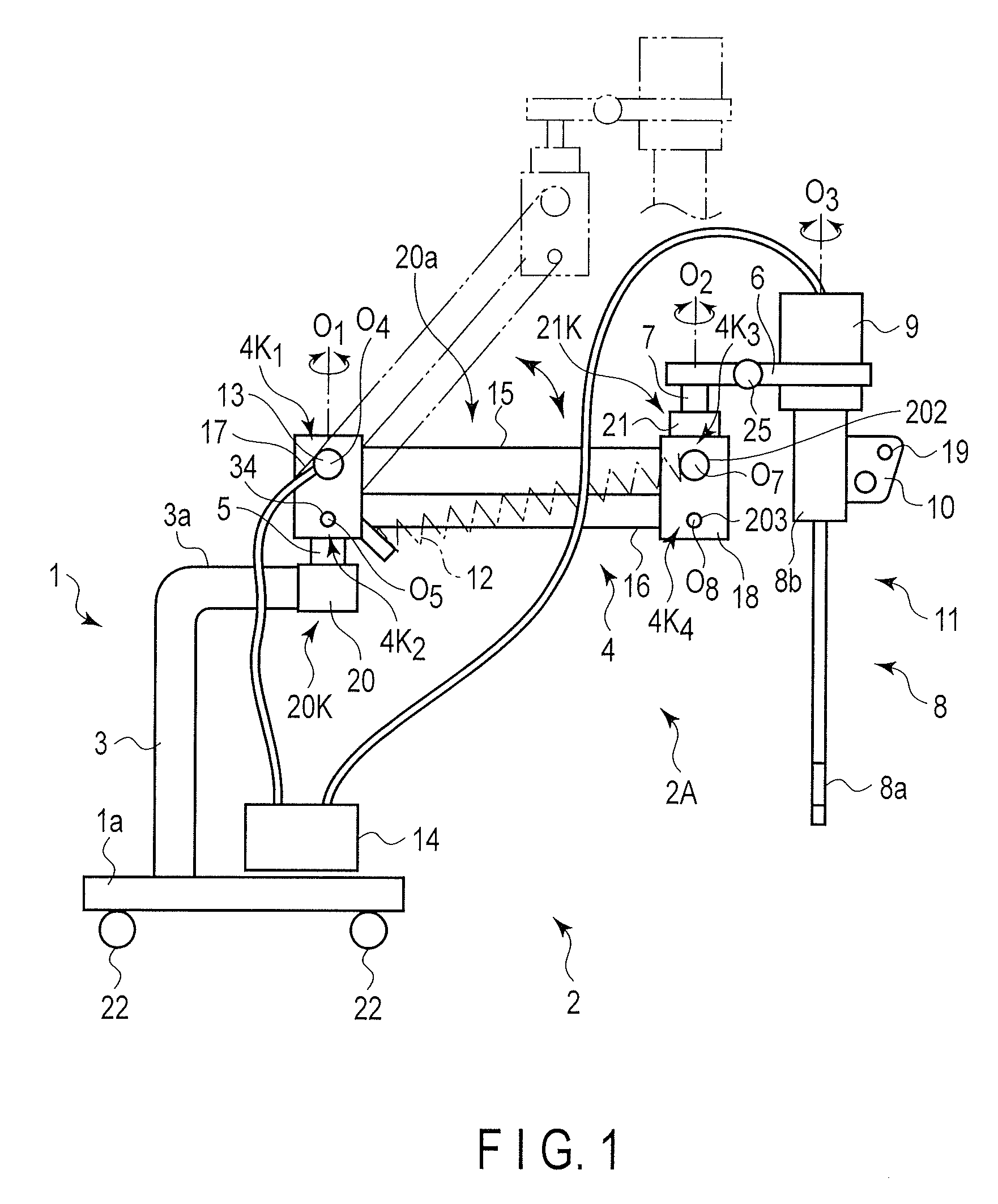 Supporting apparatus for medical device