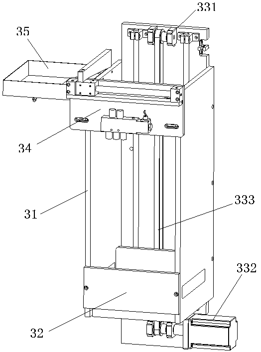 A lens pressing and dropping device with vibration