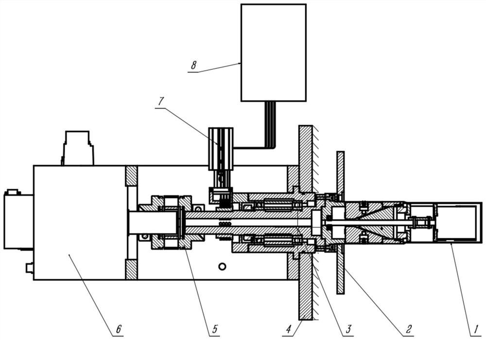 Mechanism for tensioning workpiece through electric screw tensioning shaft, regulation and control method and application