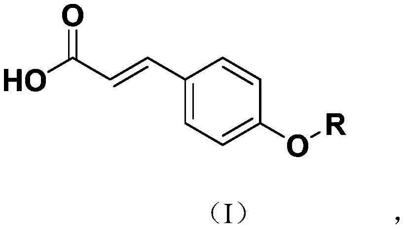 Novel p-coumaric acid sulfonate derivative, preparation method and application thereof