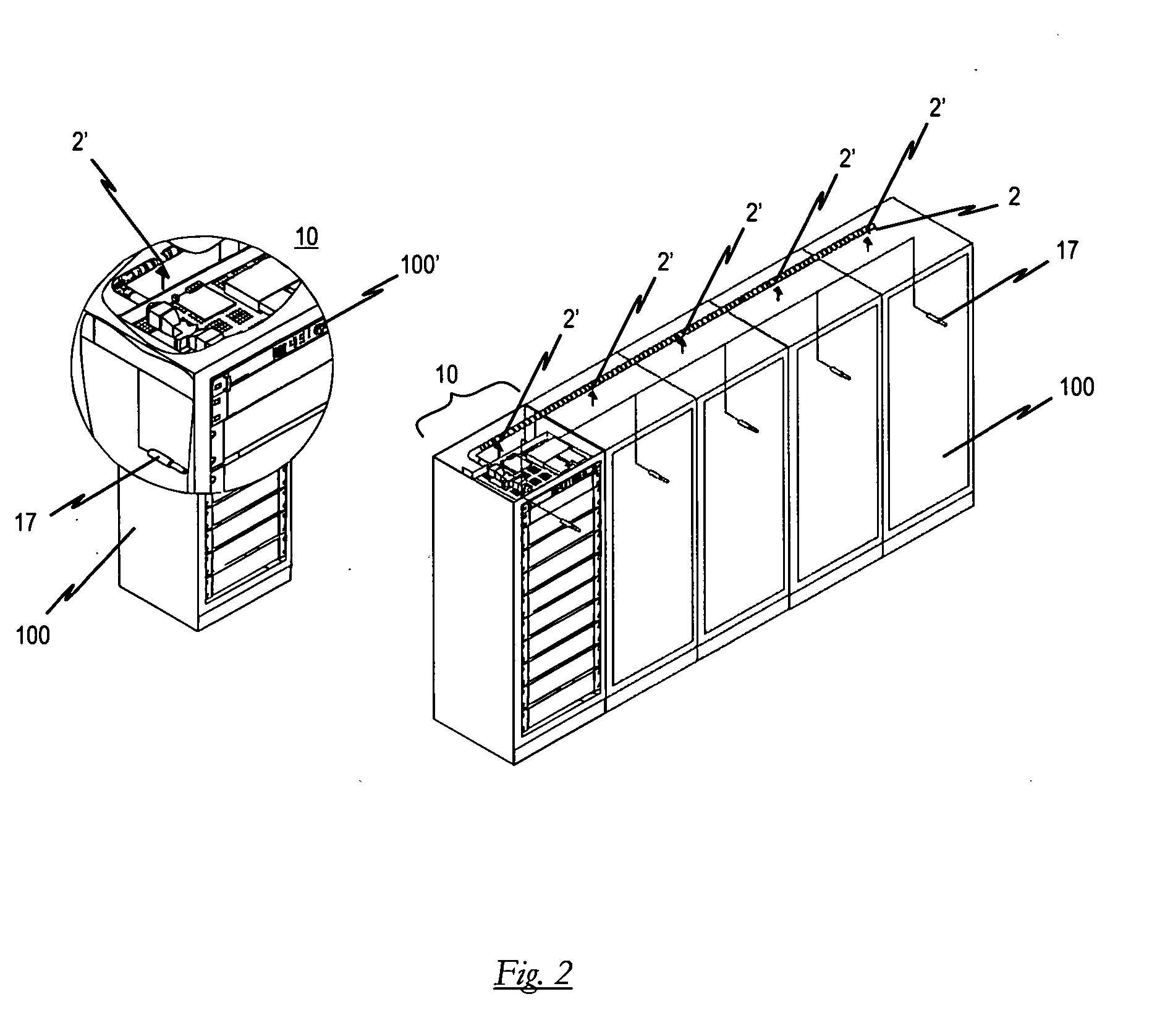 Apparatus for fire detection in an electrical equipment rack