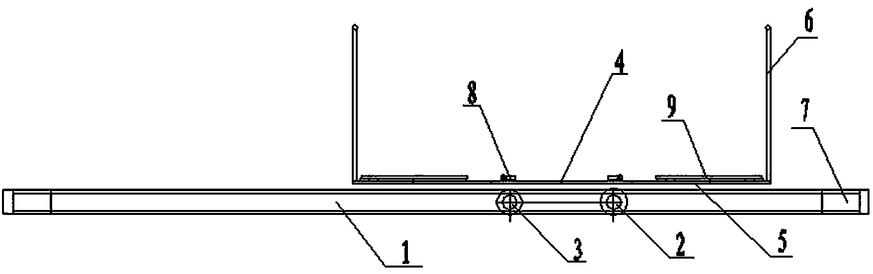 Built-in two-way sliding maintenance platform of tower crown