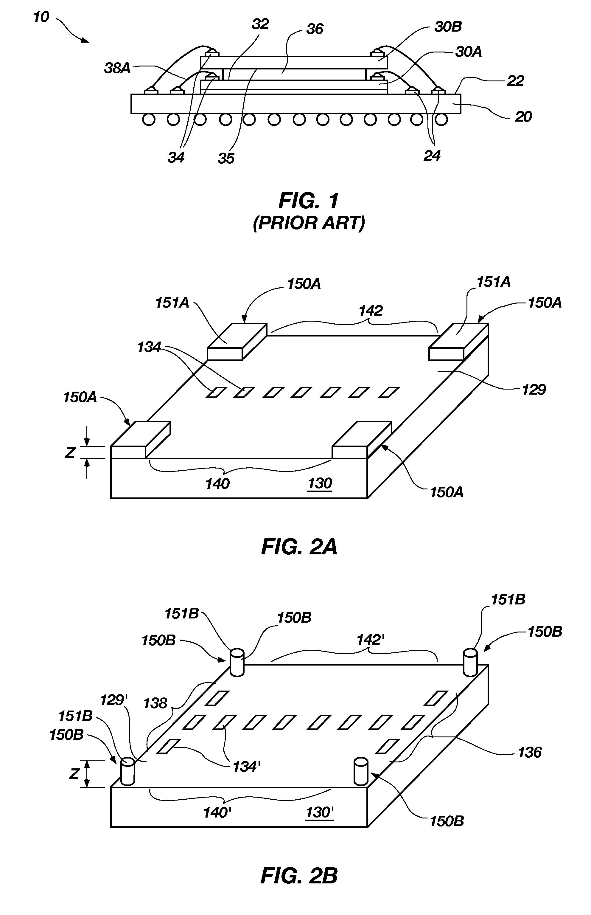 Assemblies and multi chip modules including stacked semiconductor dice having centrally located, wire bonded bond pads