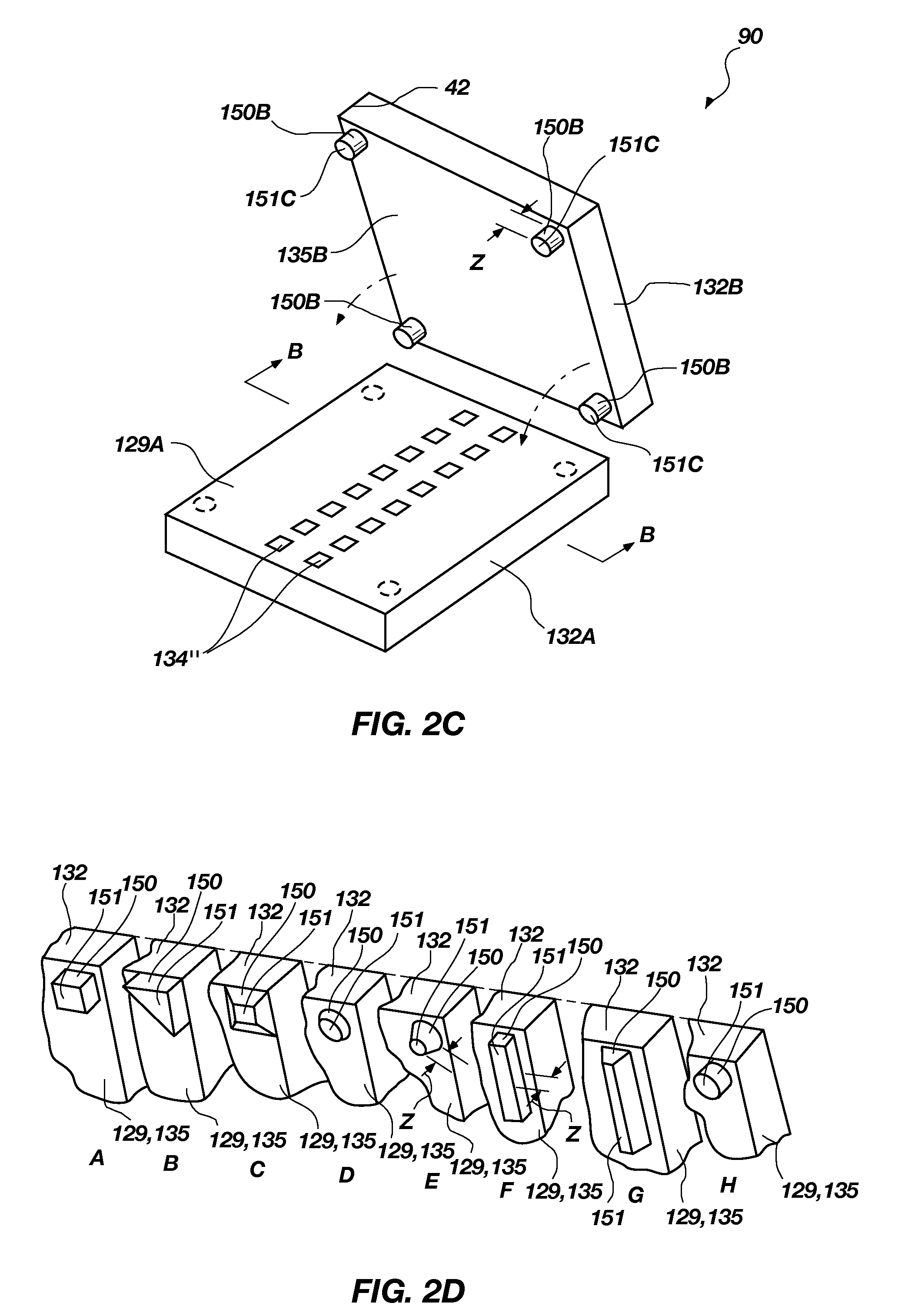 Assemblies and multi chip modules including stacked semiconductor dice having centrally located, wire bonded bond pads