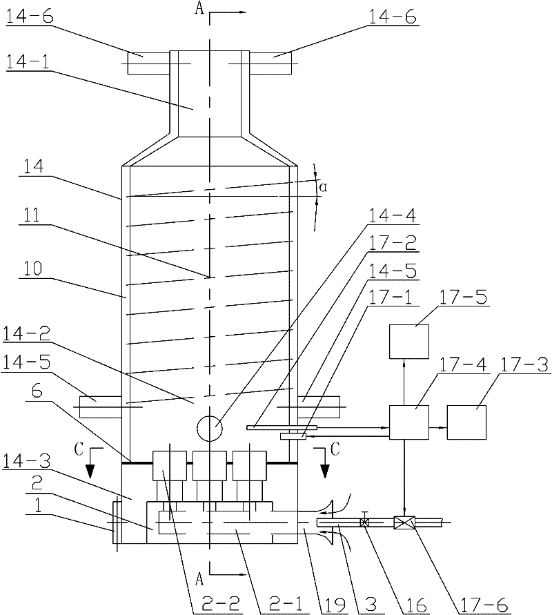 Methane-burning heating boiler