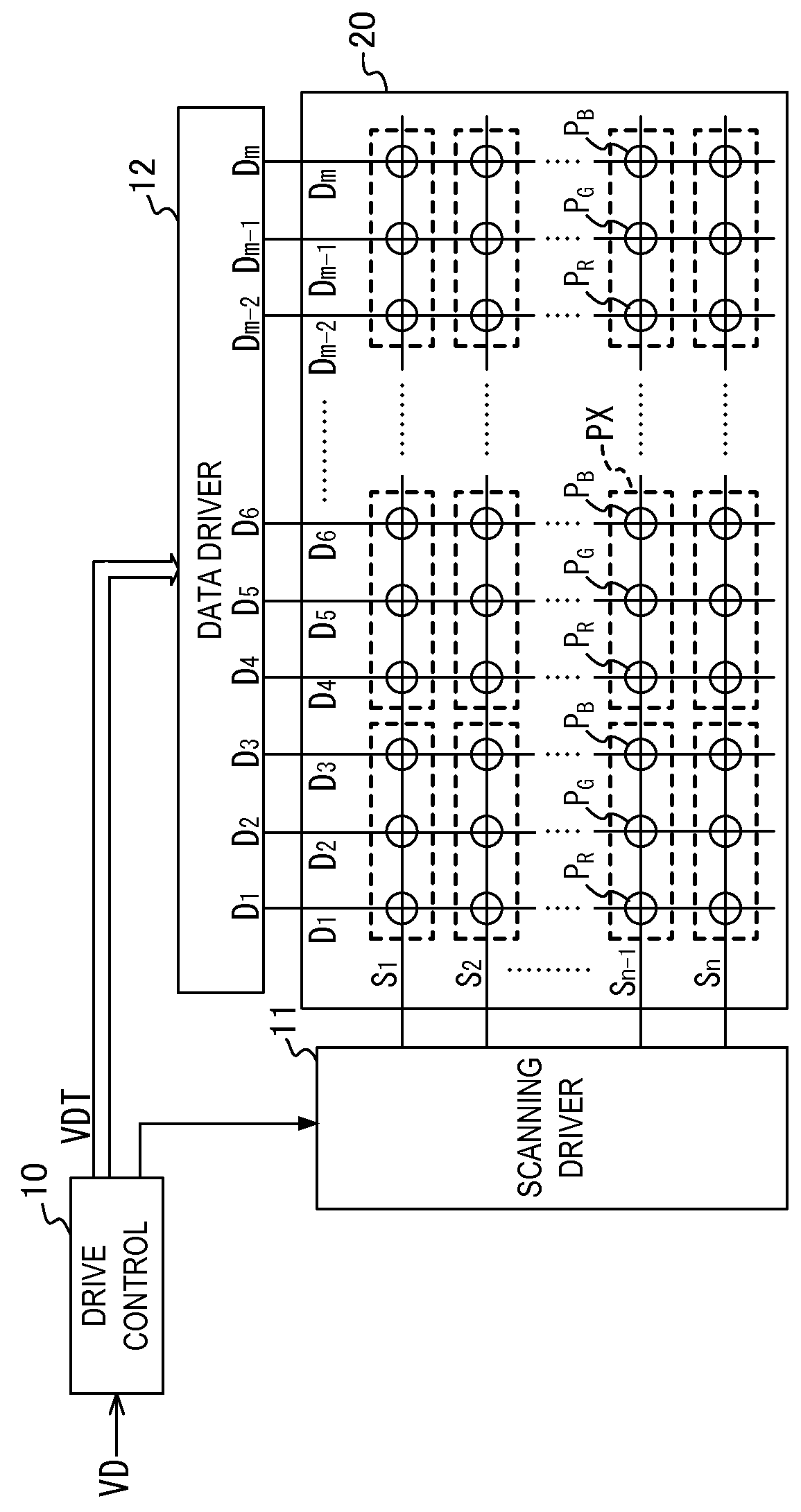 Display device and transmission processing method for image data signal