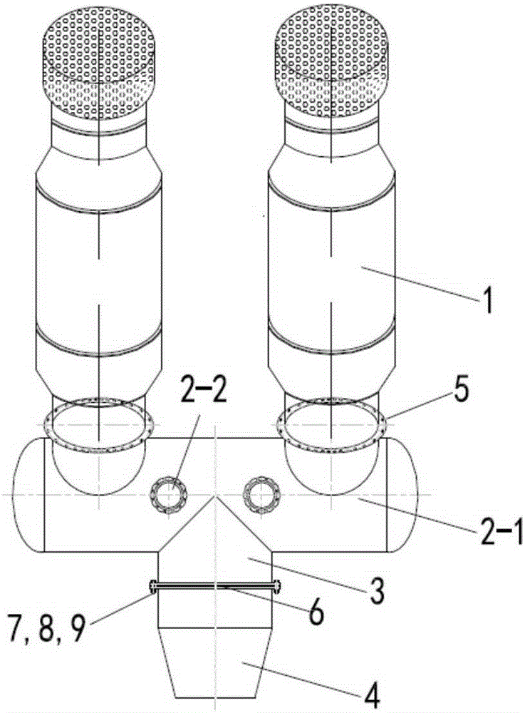 Large flow clapboard spraying device for deep water trenching machine