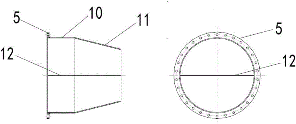 Large flow clapboard spraying device for deep water trenching machine