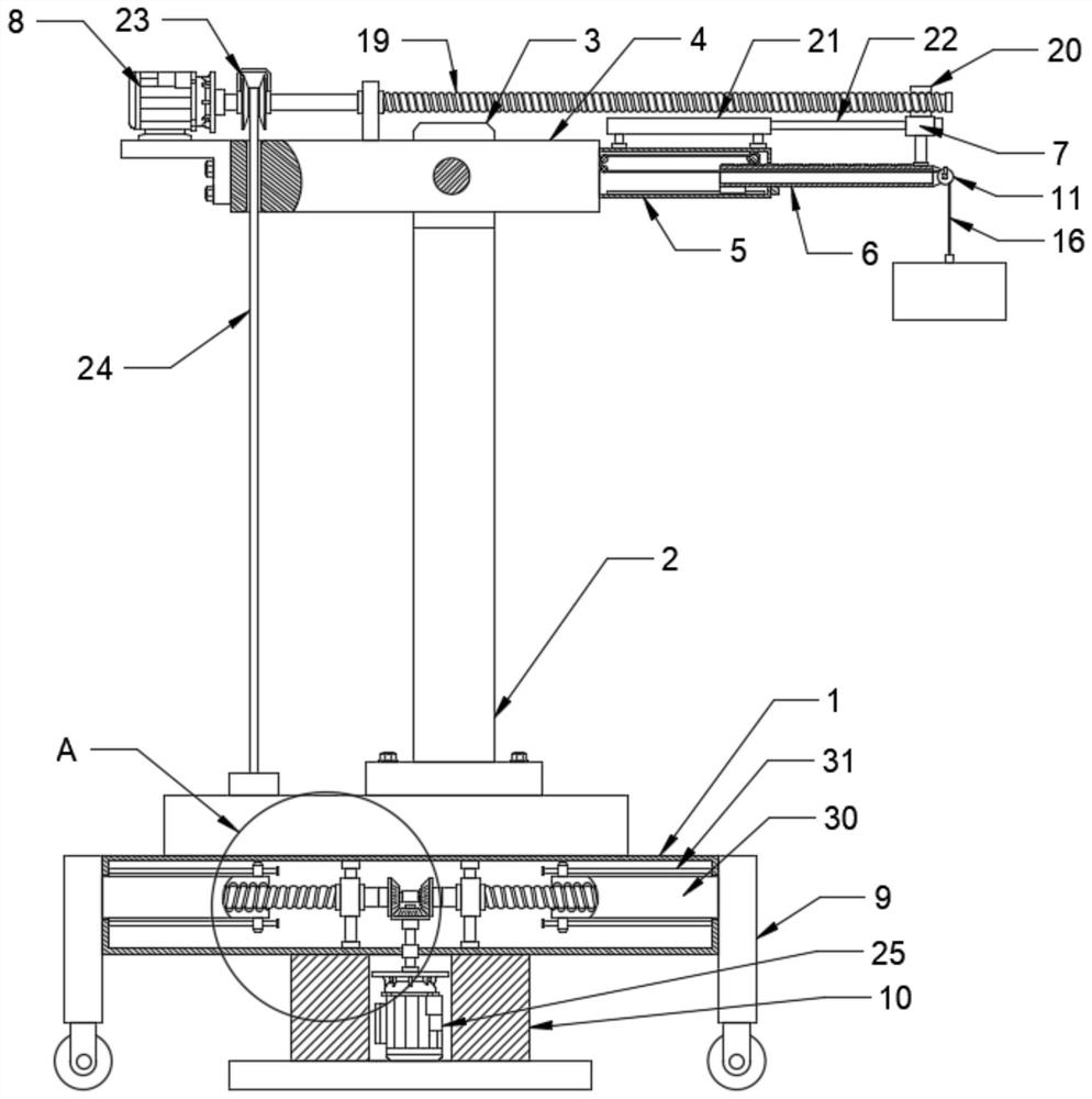 Lifting device for motor shell assembly