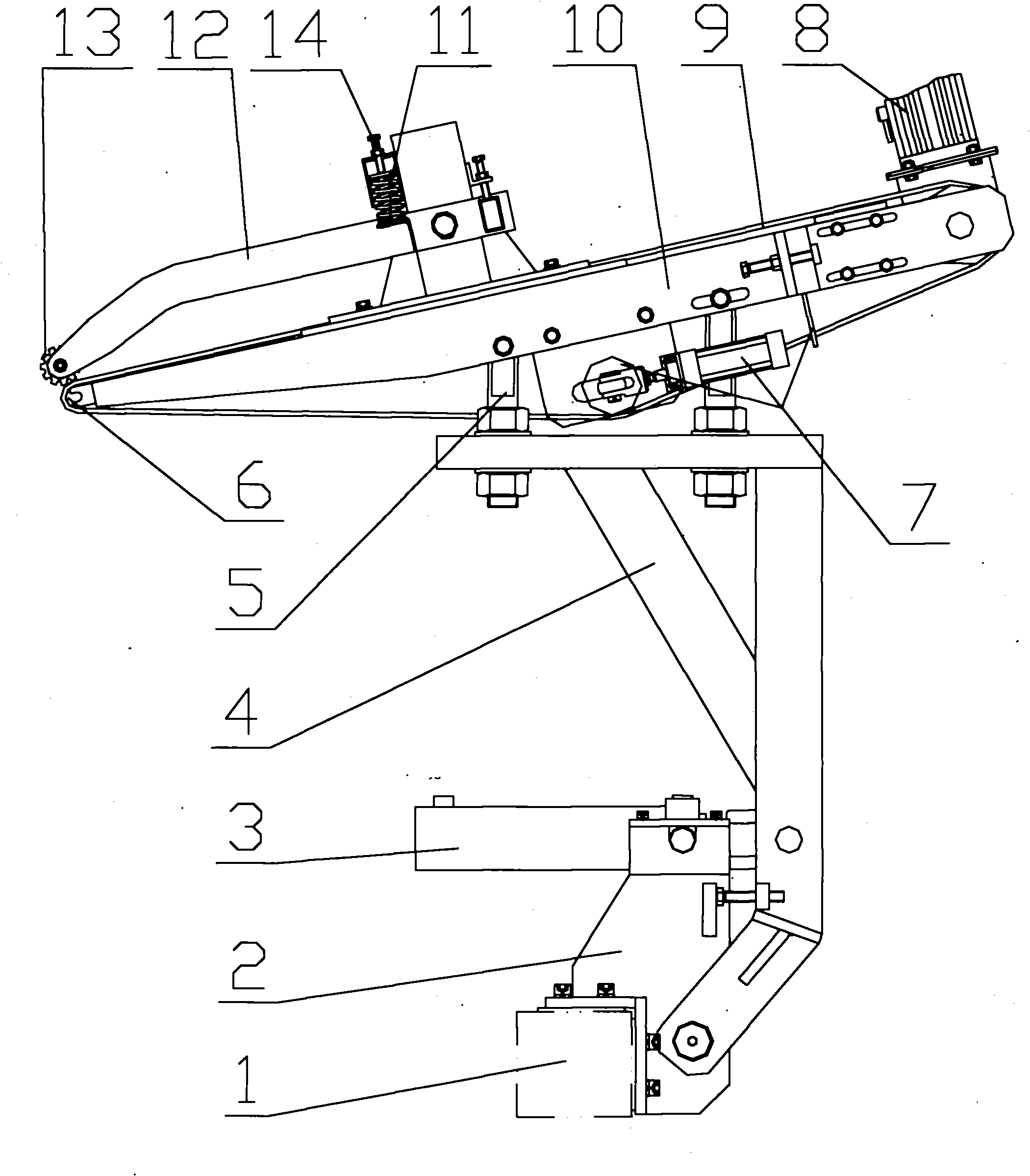 Grey leather pulling device for splitting machine