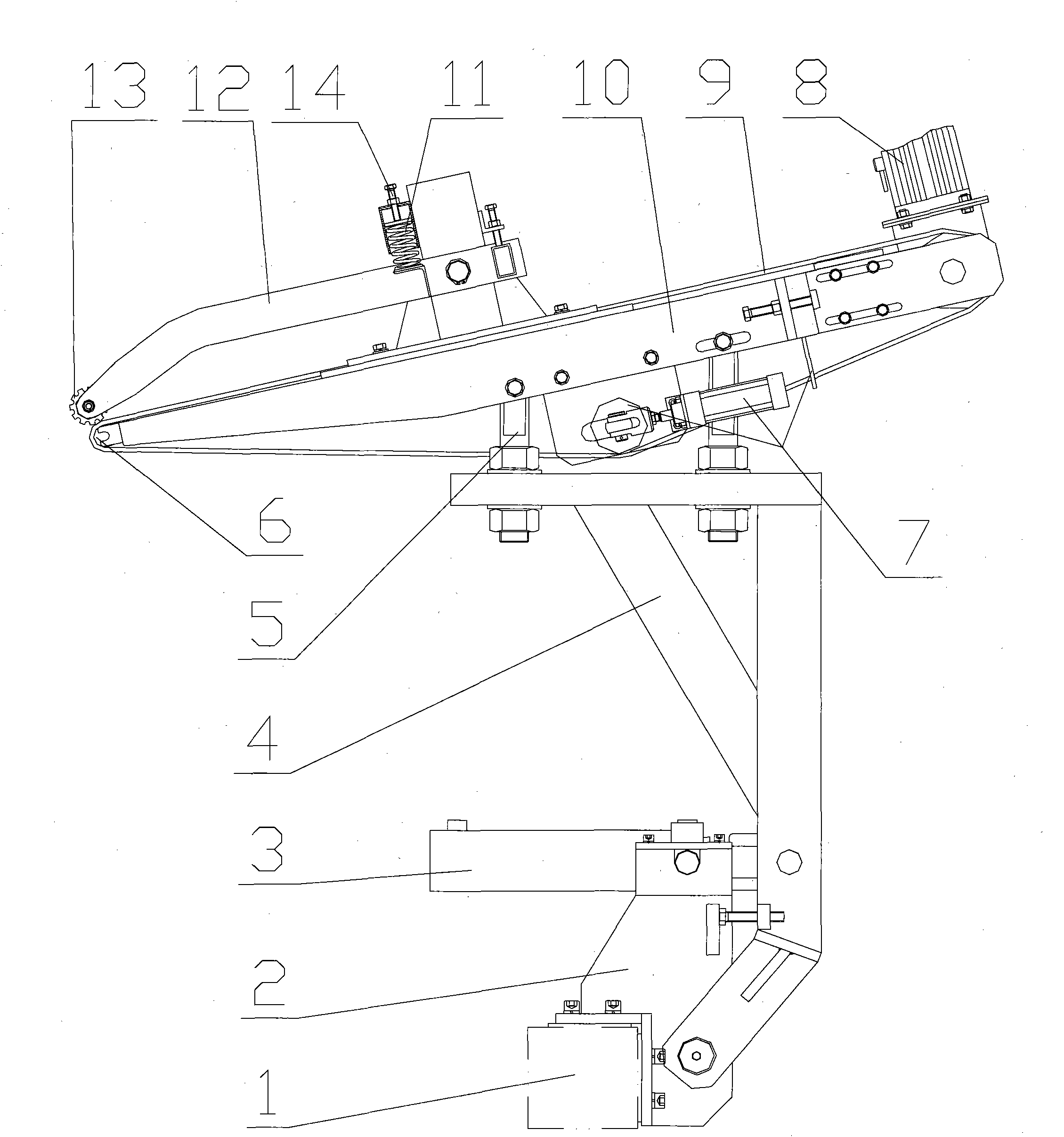 Grey leather pulling device for splitting machine