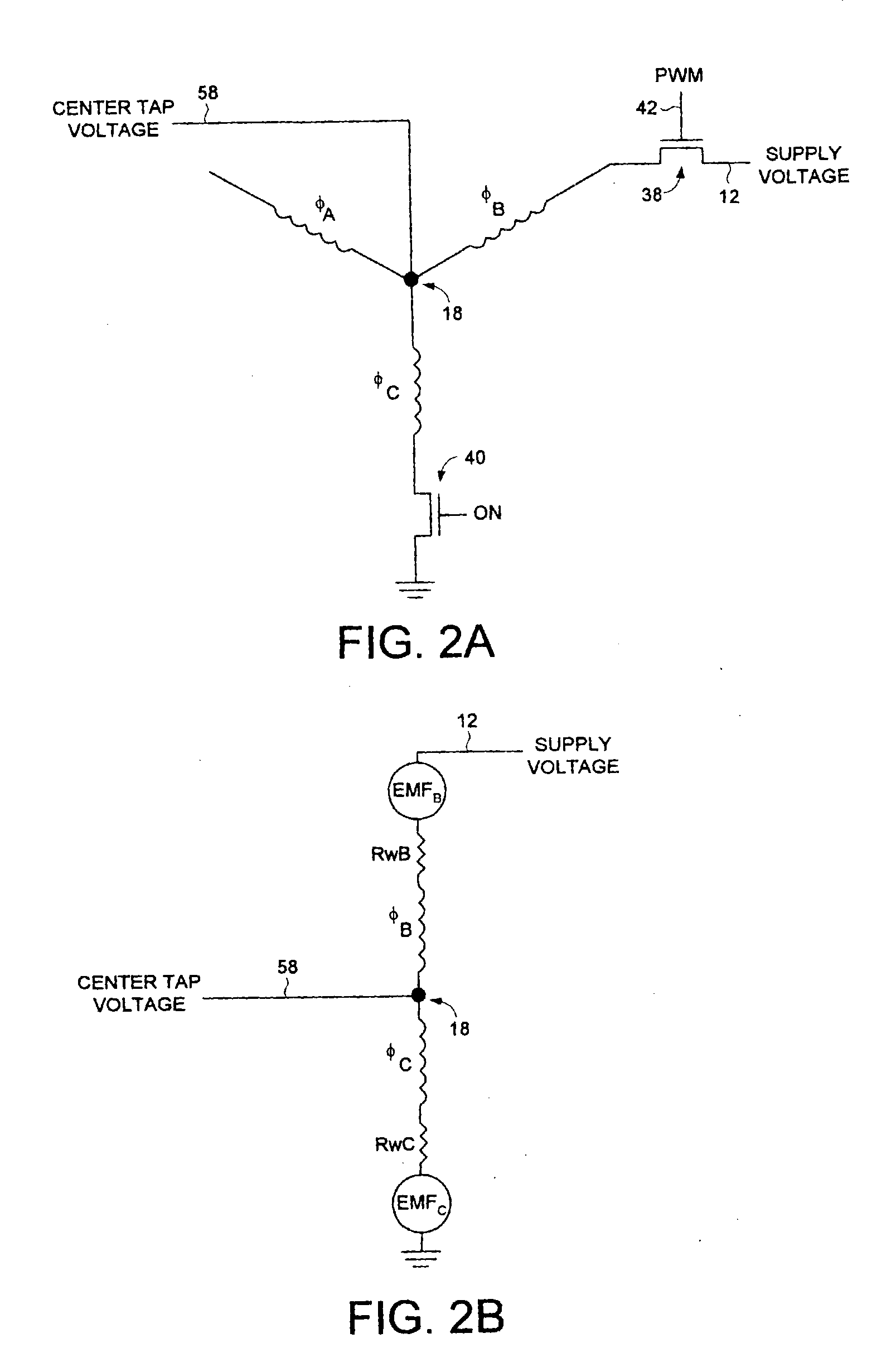 Disk drive comprising control circuitry powered by a secondary voltage supplied by a center tap of a spindle motor during a normal operating mode