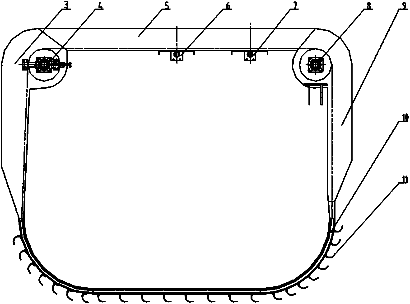Annular conveyor and mobile vehicle associated with same
