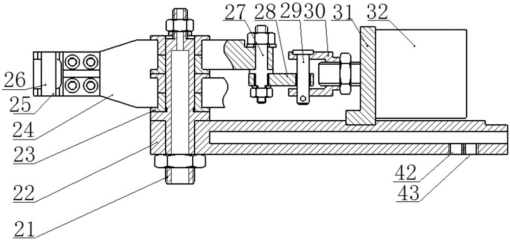 A thermal processing automatic cylinder clamping mechanism