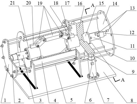 A testing system and method for a support mechanism of a drilling traction robot