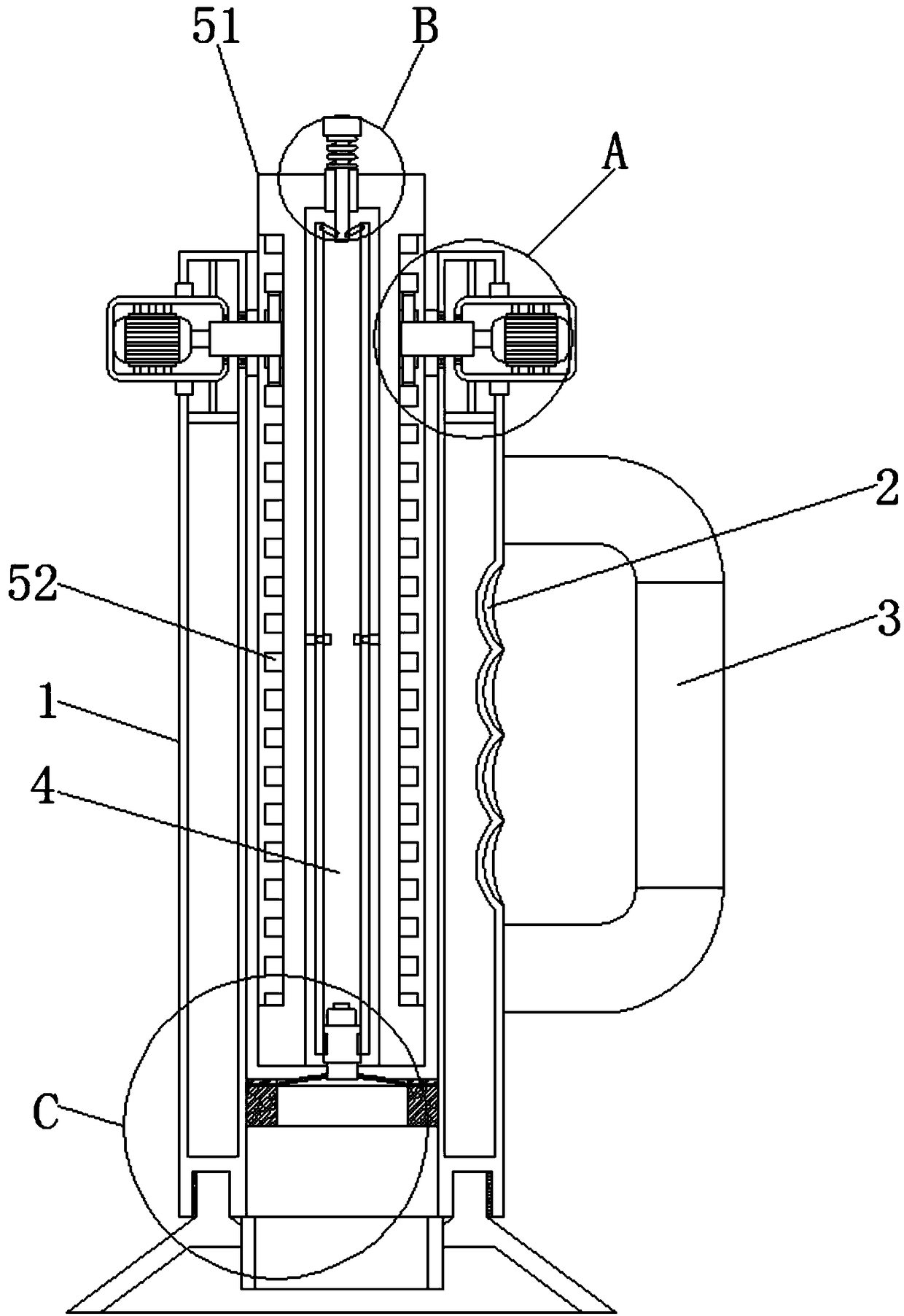 Floor drain sewer dredging device capable of instantly changing air pressure