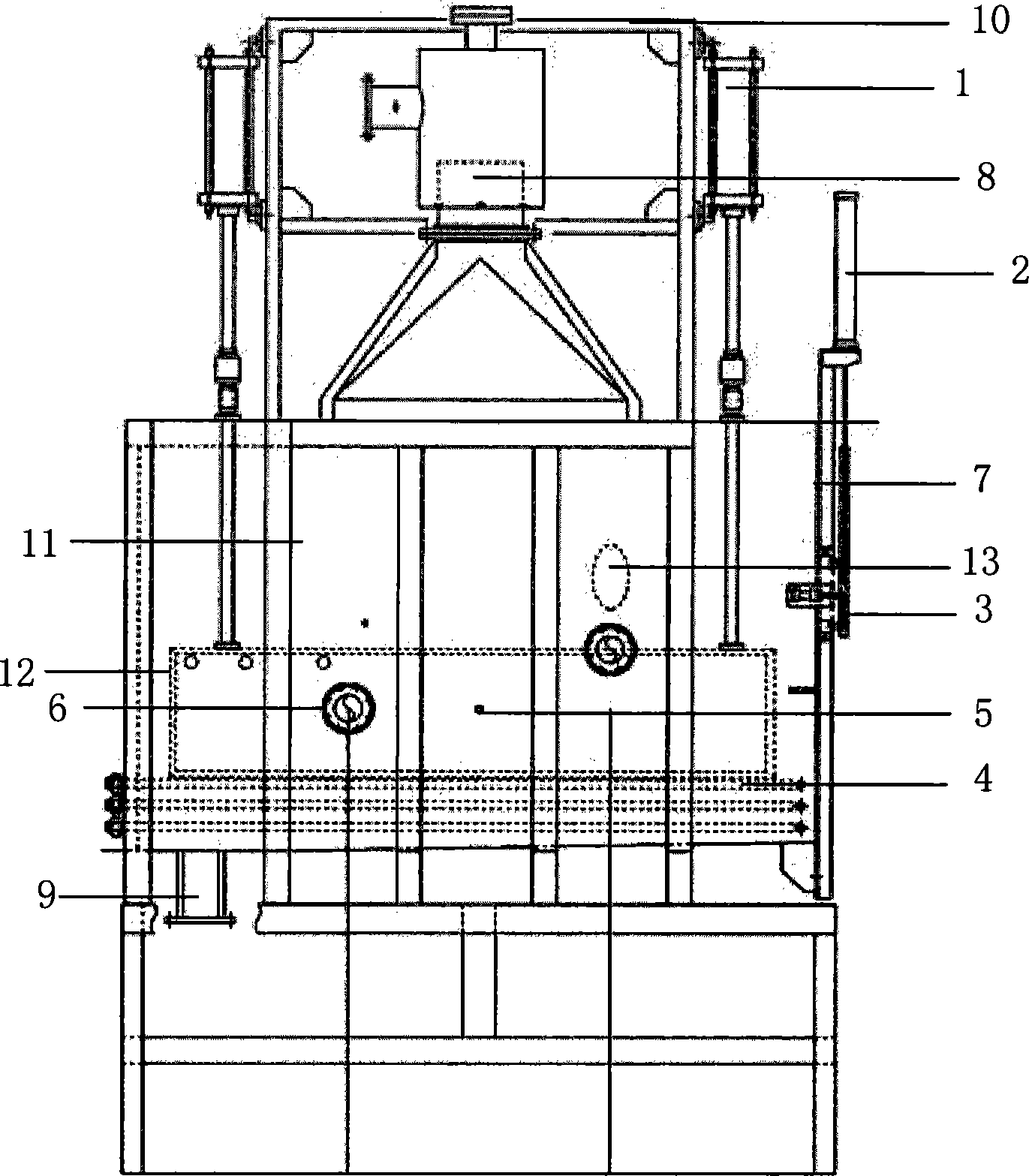Low-temperature deep frying device and method for deep frying food