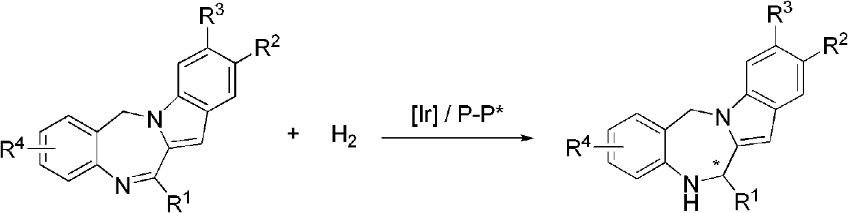 Method for synthesizing chiral dihydro-6H-indolo[2,1-c][1,4]-benzodiazepine