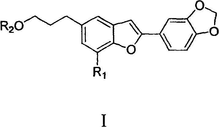 Oleanol type benzofuran and its glucoside applied in preparation of anti female hormone deficiency medicine