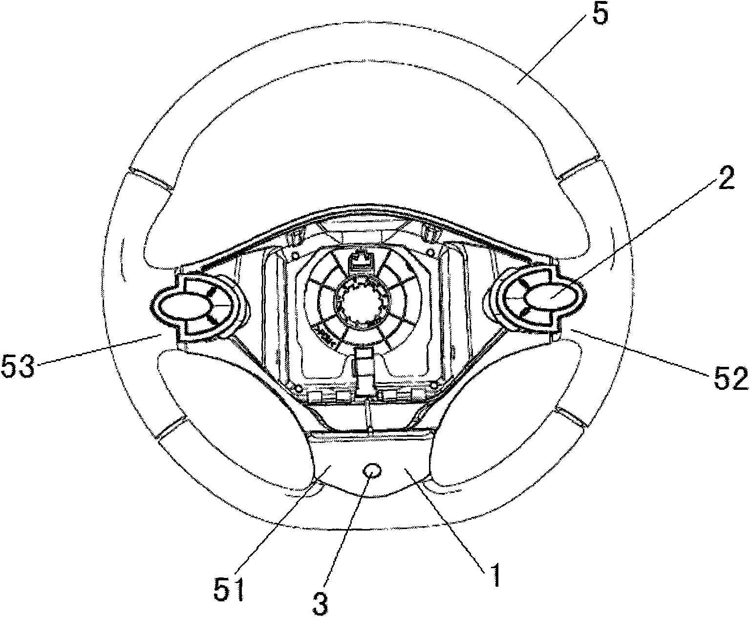 Steering wheel with voice acquisition system
