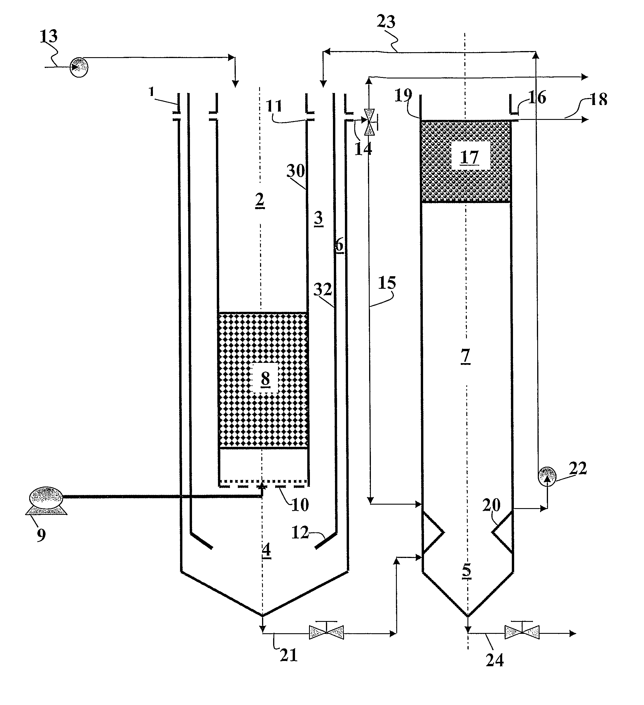 Integrated multi-zone wastewater treatment system and method