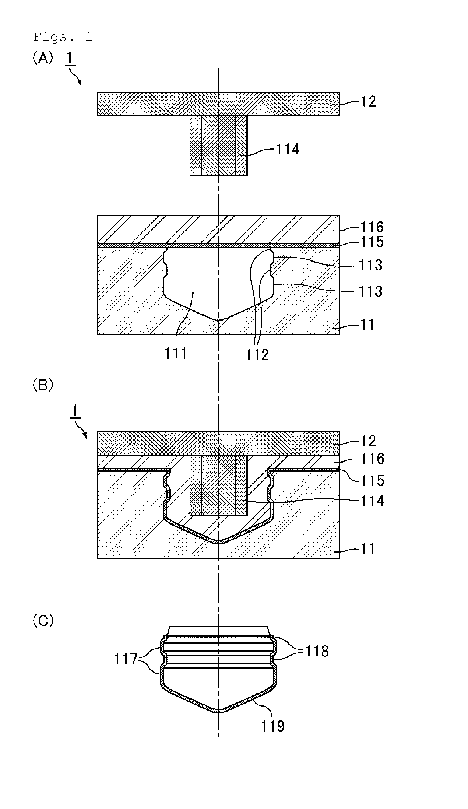 Mold for gasket for prefilled syringe