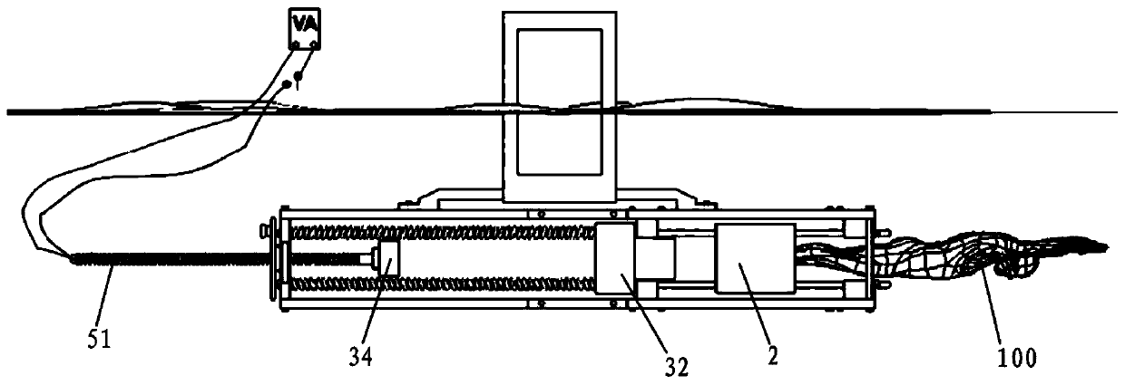 Launch control device and control method for sliding test in small water tank