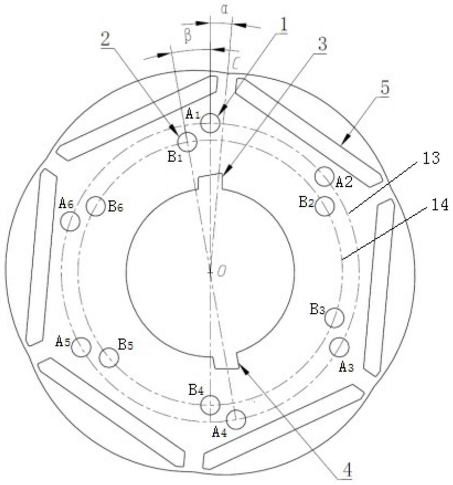 Manufacturing method and structure of segmented skewed pole permanent magnet motor rotor