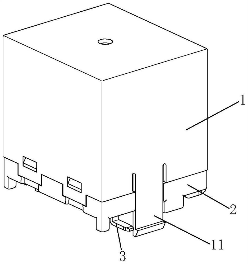 Electromagnetic relay with clamping structure
