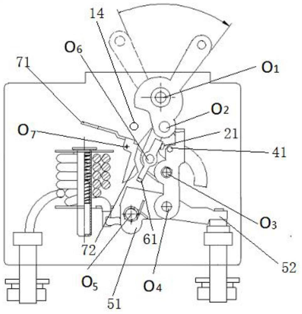 A high-locking reliability action switch and its power-on and power-off method