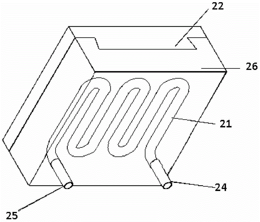 Water-cooled iron storage type iron runner and cooling method thereof
