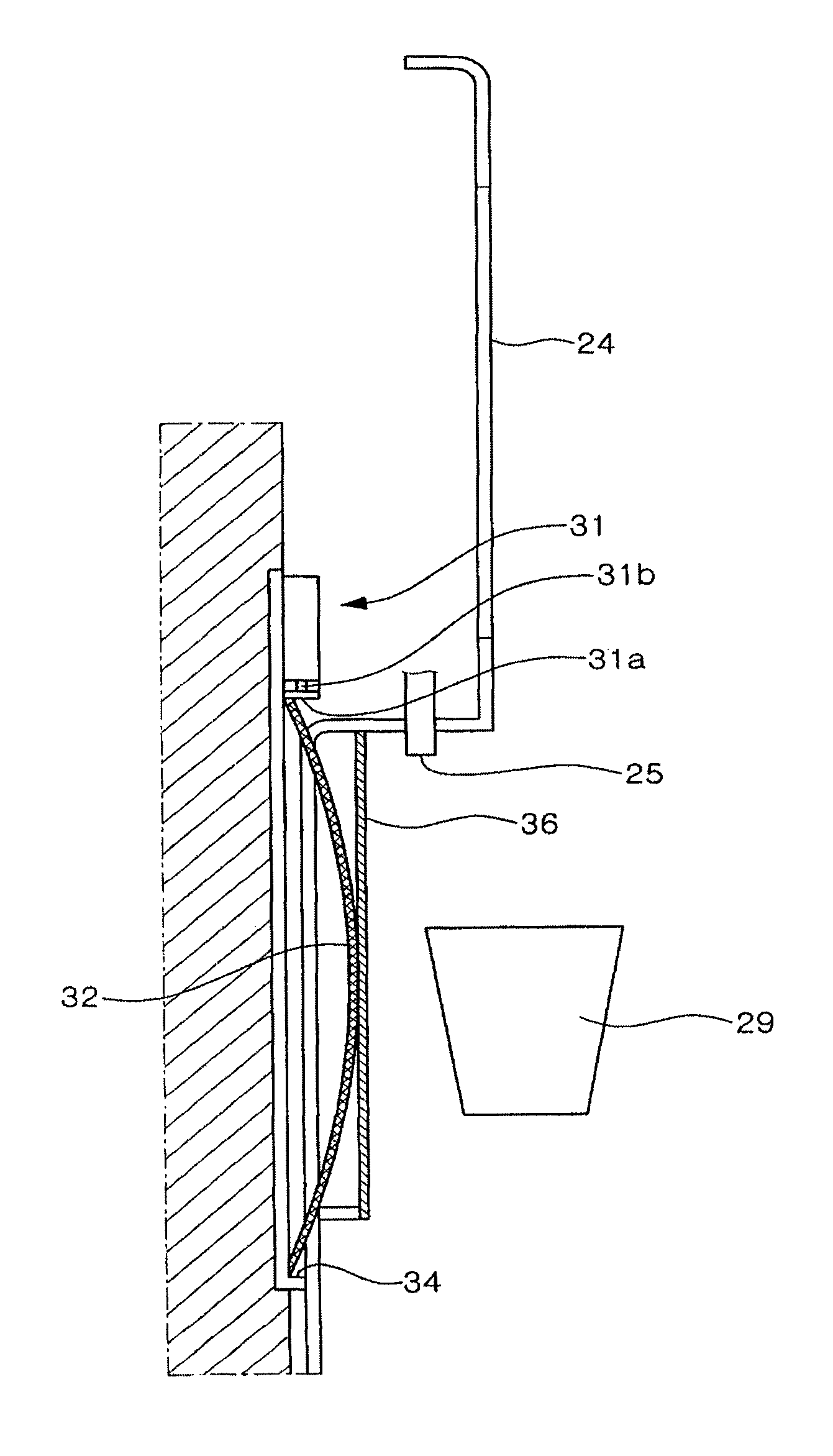 Switching apparatus of dispenser for refrigerator