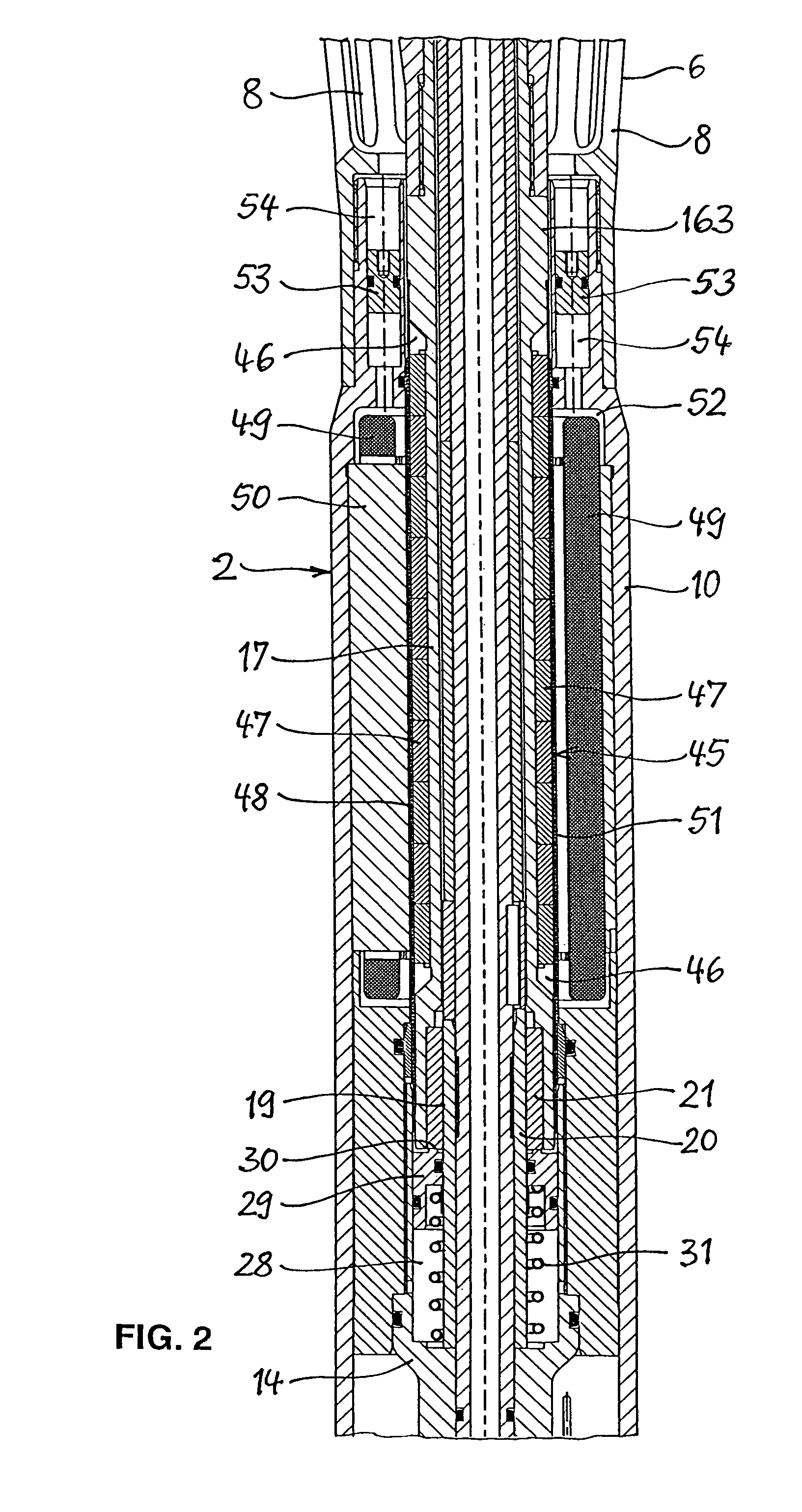 Turbine for driving a generator in a drill string