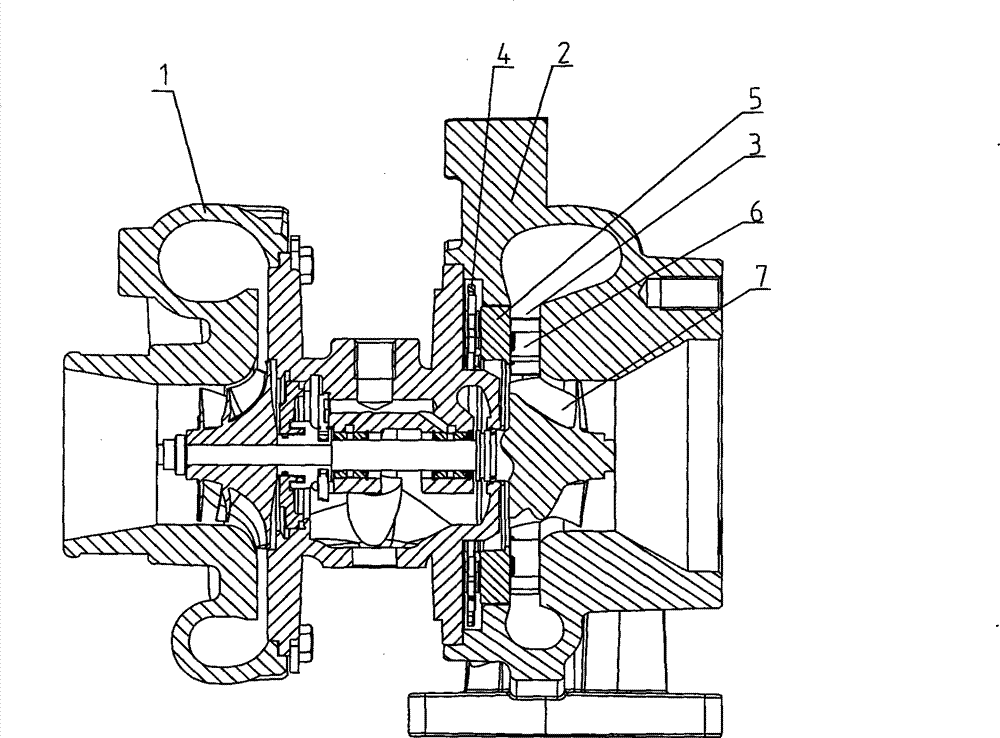 Turbine device with variable flows