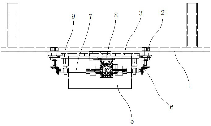 Raw material yard charge level scanning device based on power battery