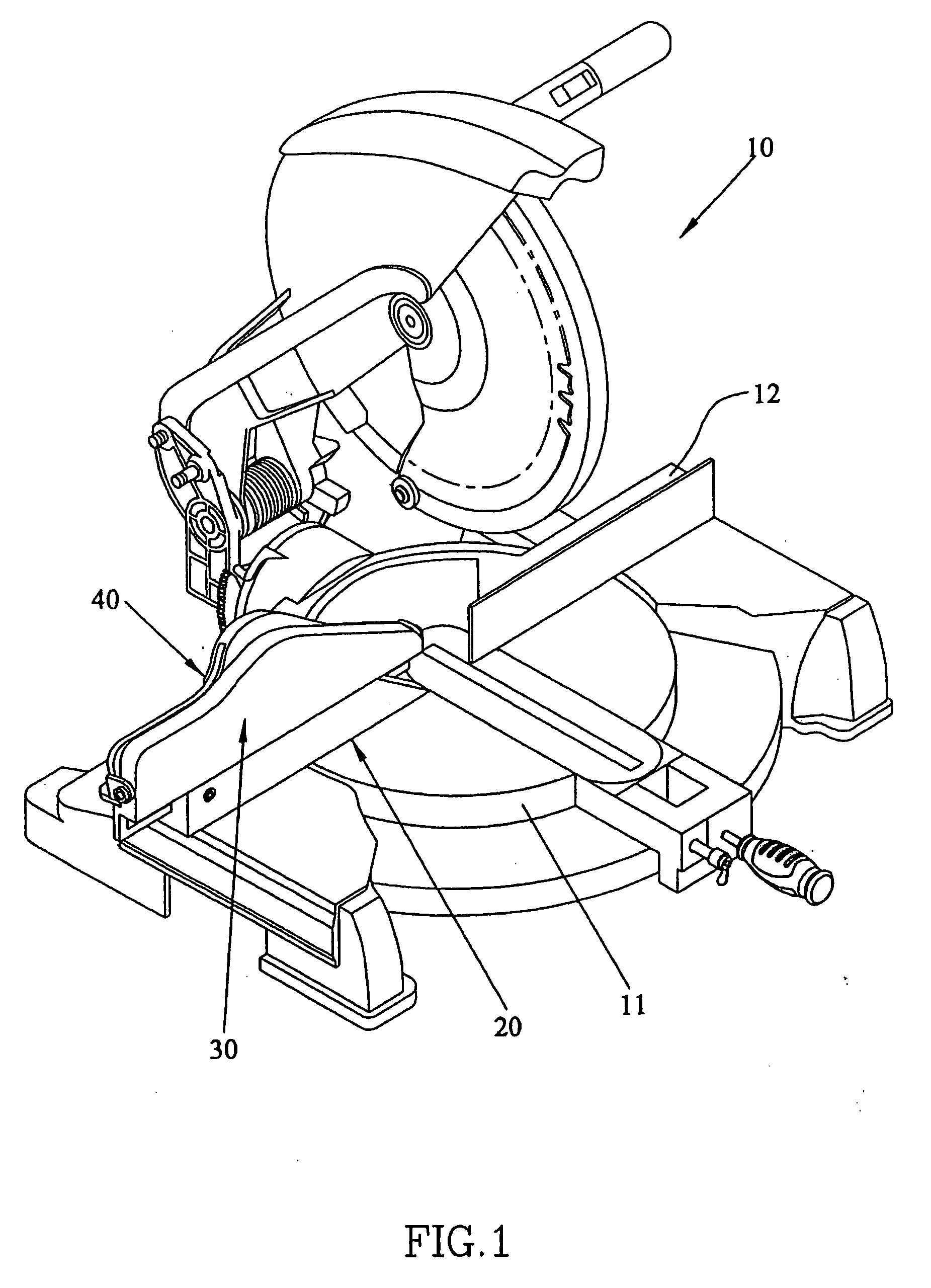 Fence assembly for cut-off machine