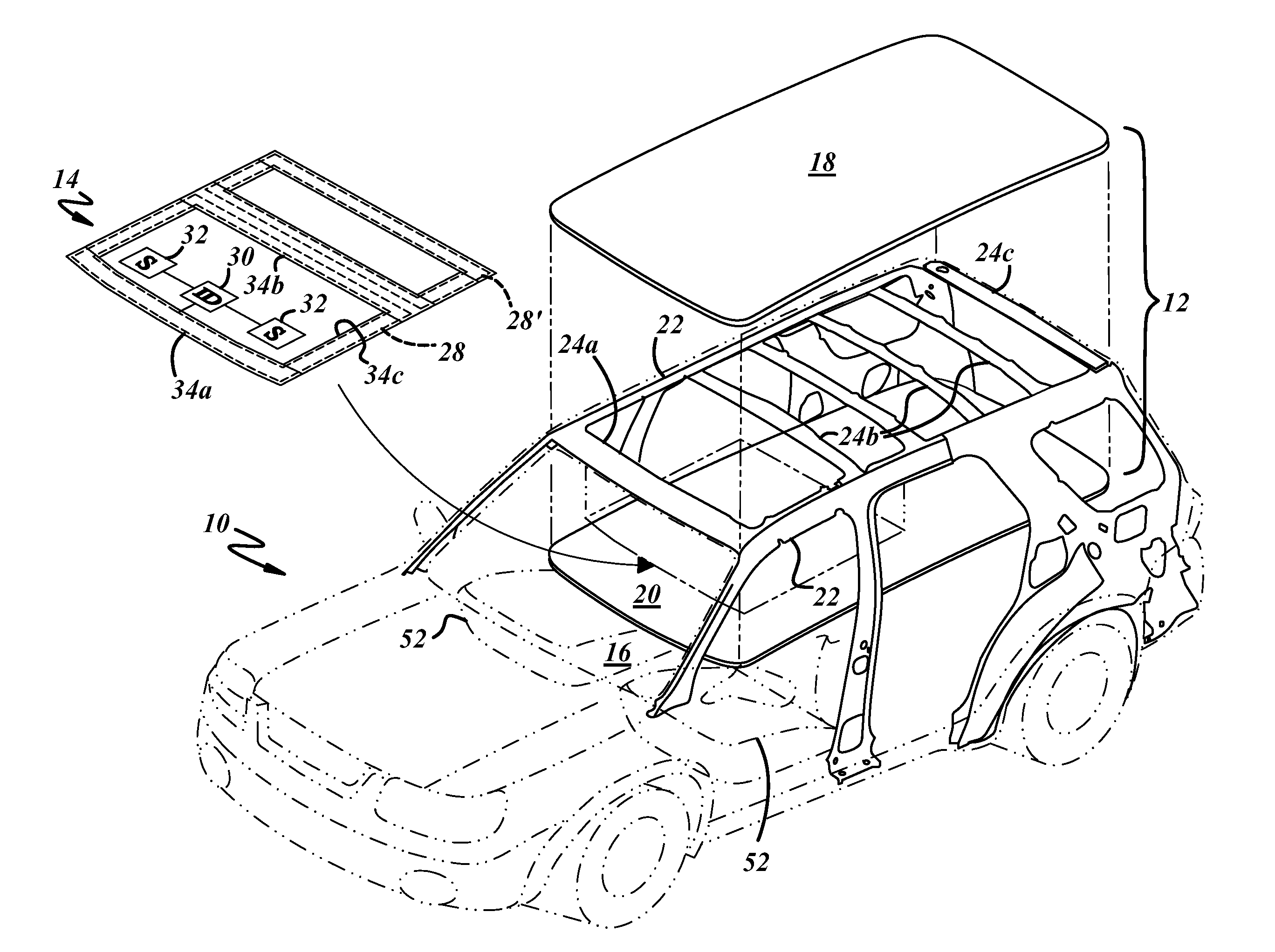 Pneumatically reinforced vehicle body structure