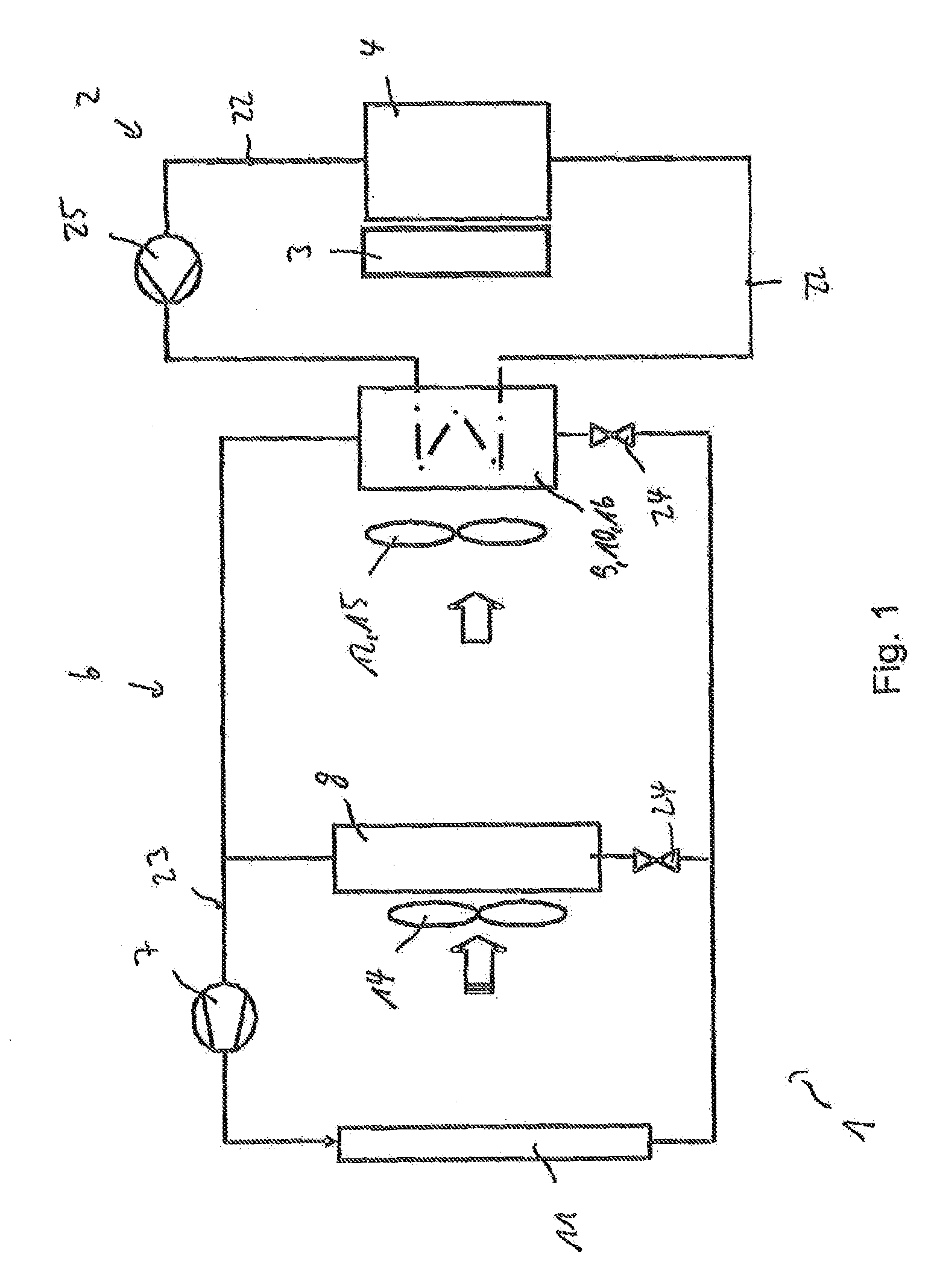 System for a motor vehicle for heating and/or cooling a battery and a vehicle interior