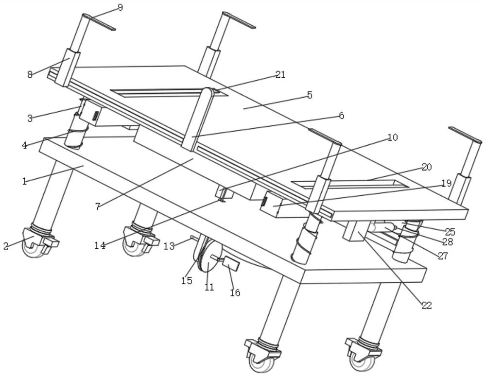 A bracket for aluminum alloy mold manufacturing