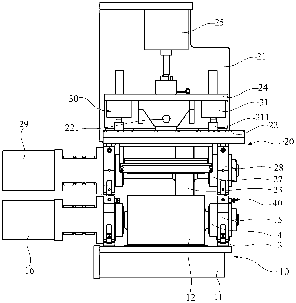 Film material compounding device
