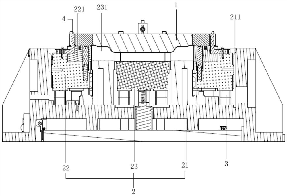 Forming mold for casting of integrated floating plate