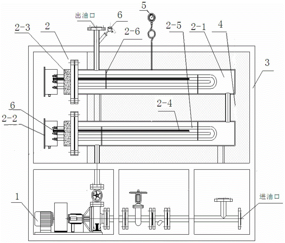 A double-pump heat transfer oil heating system