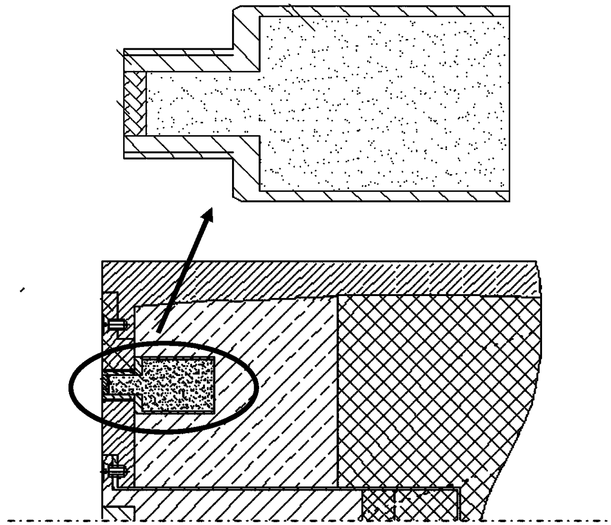 Constant-temperature melting pressure release slow-release system of missile warhead