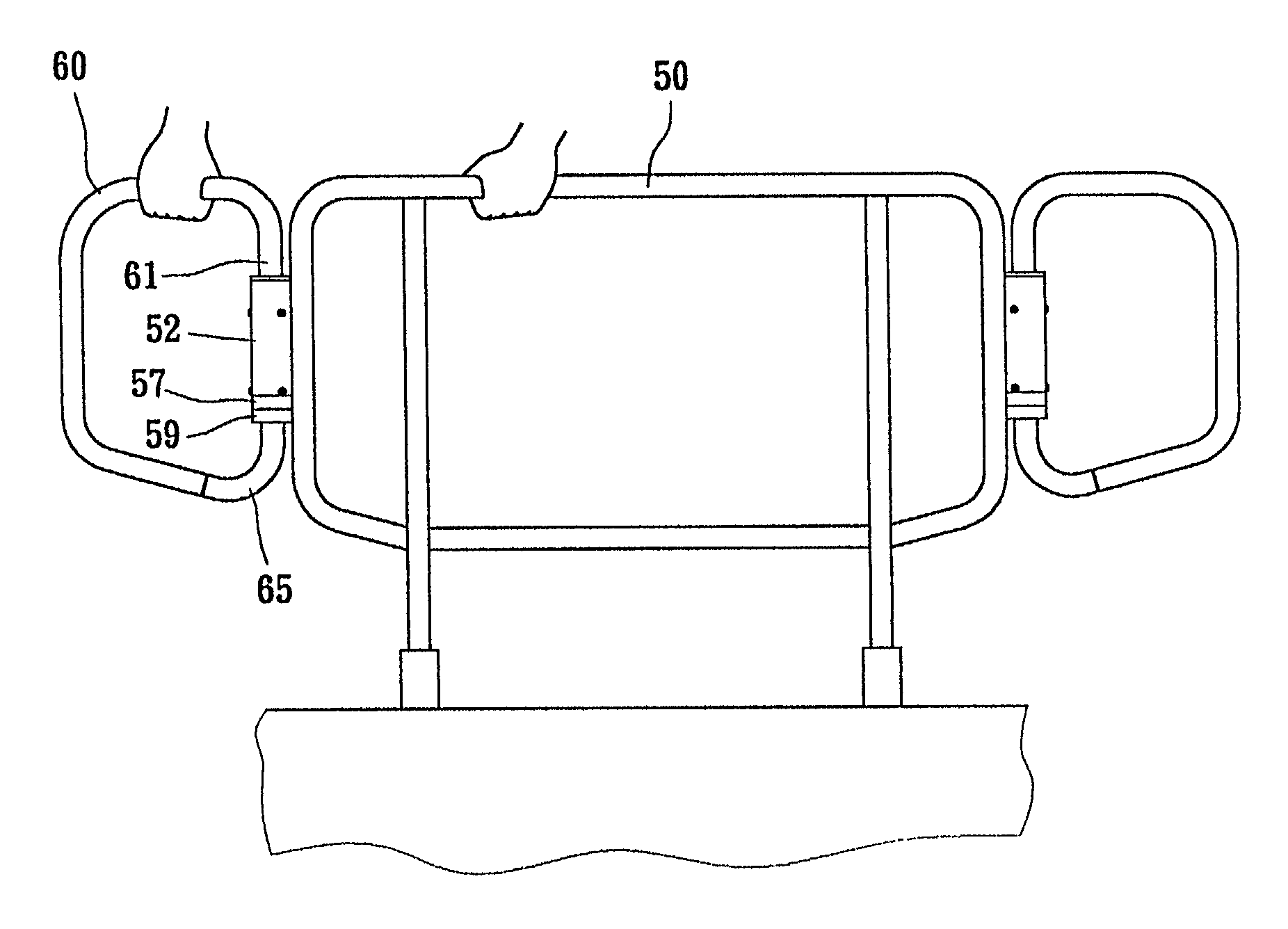 Self-positioning structure with adjustable frame body