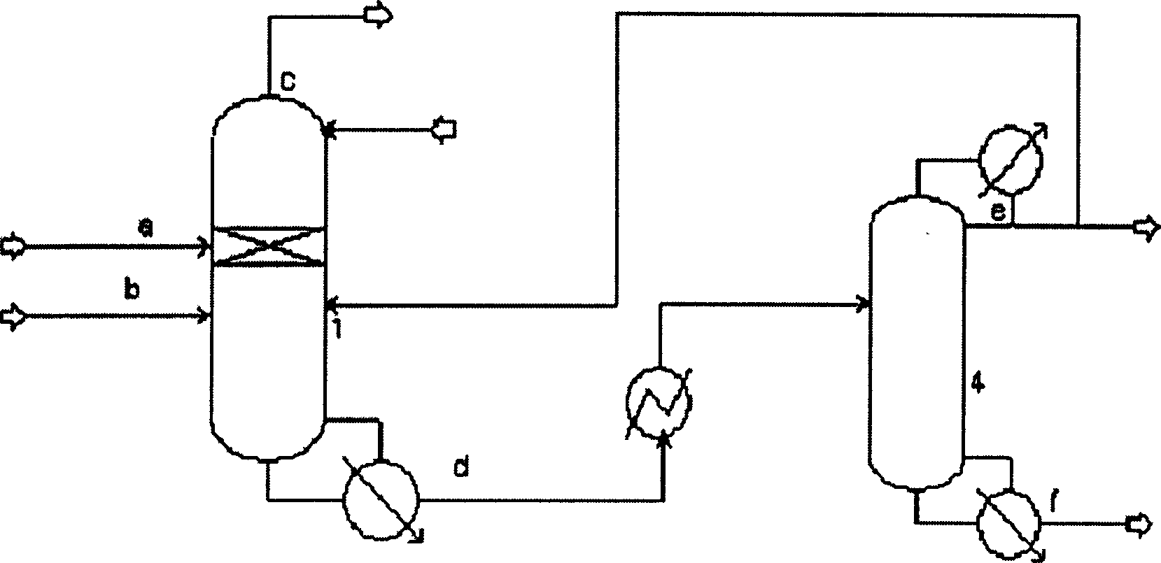 Catalytic distillation process for olefin production device