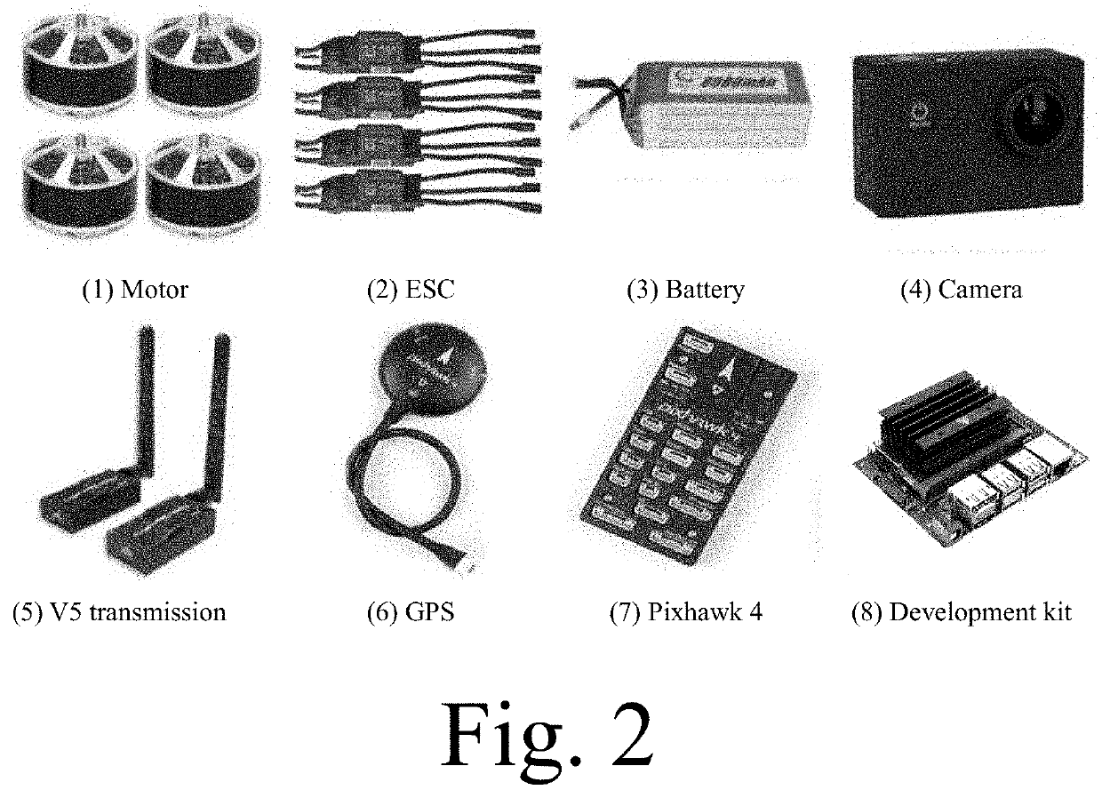 Method for detecting road diseases by intelligent cruise via unmanned aerial vehicle, unmanned aerial vehicle and detecting system therefor