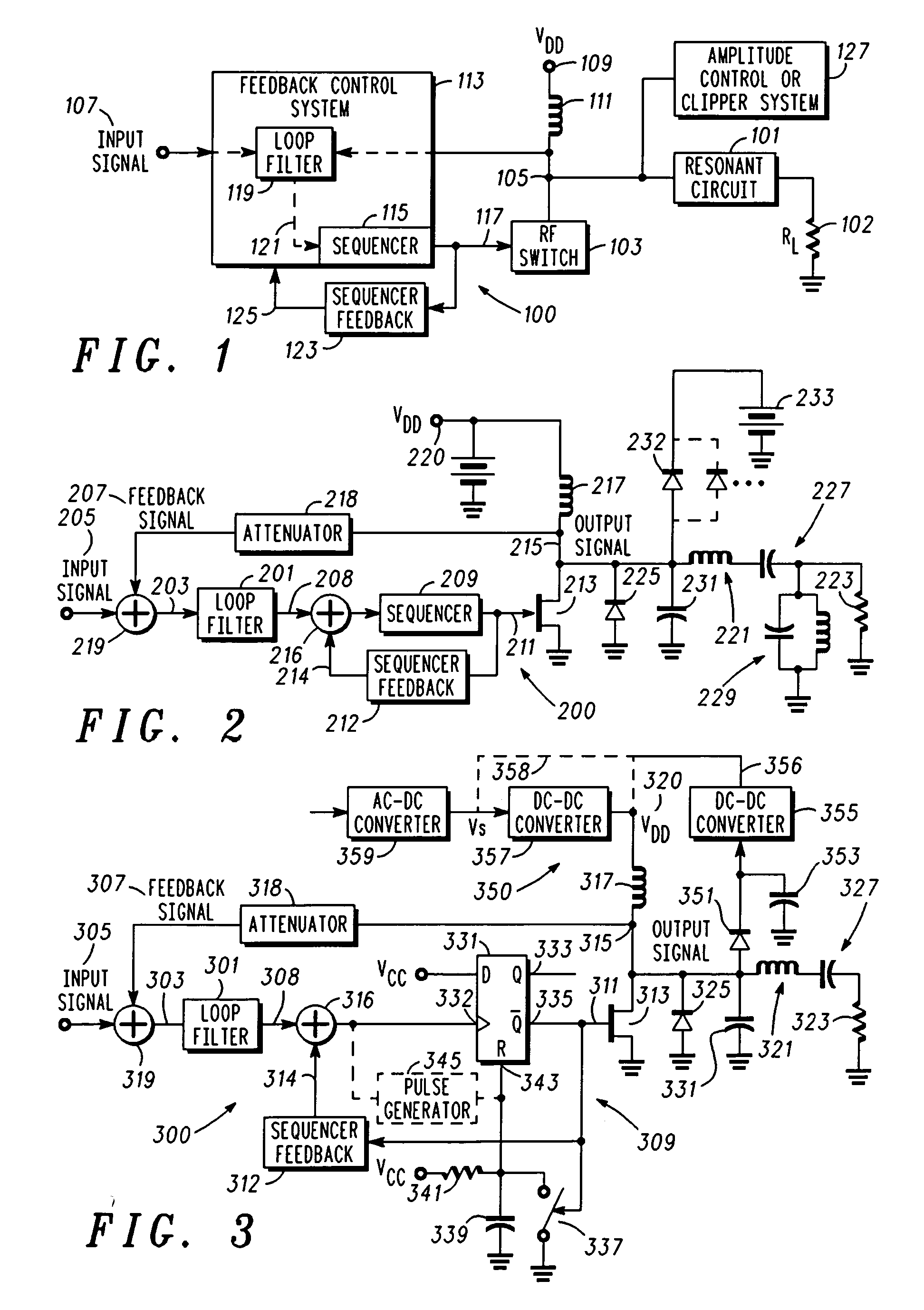 Radio frequency power amplifier and method using an amplitude control system