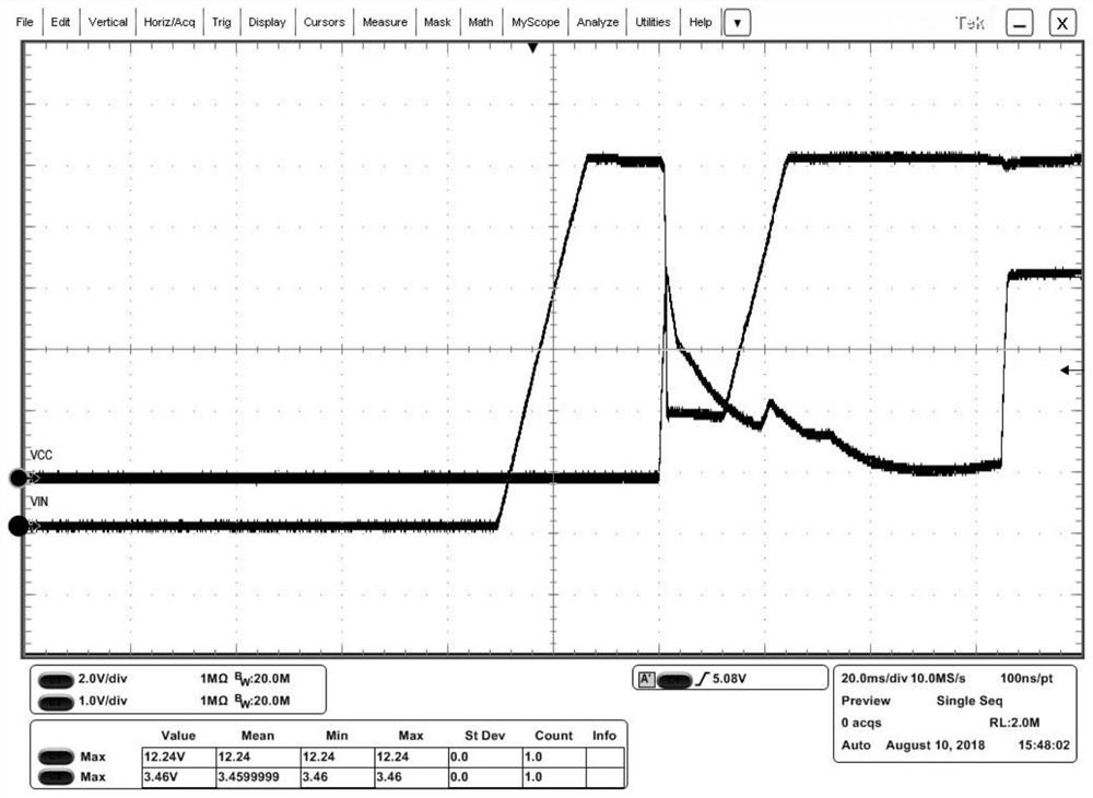 Device and method for testing short-circuit protection of a VR chip before power-on