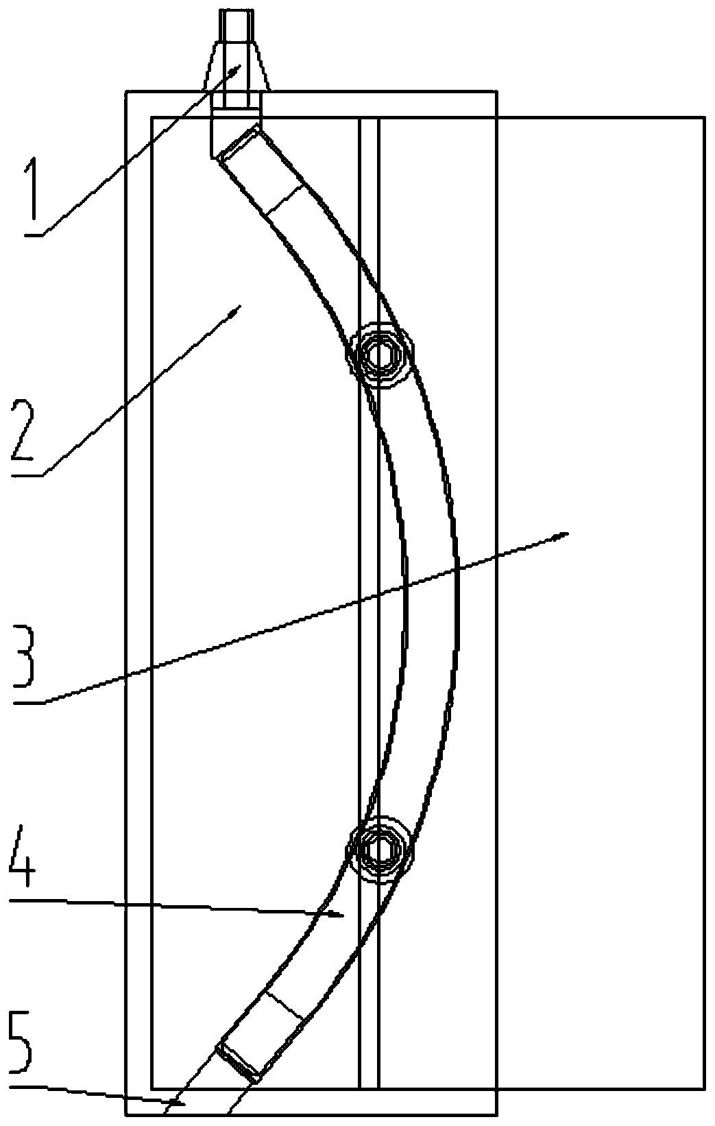 Arc-shaped rod piece pushing-out device