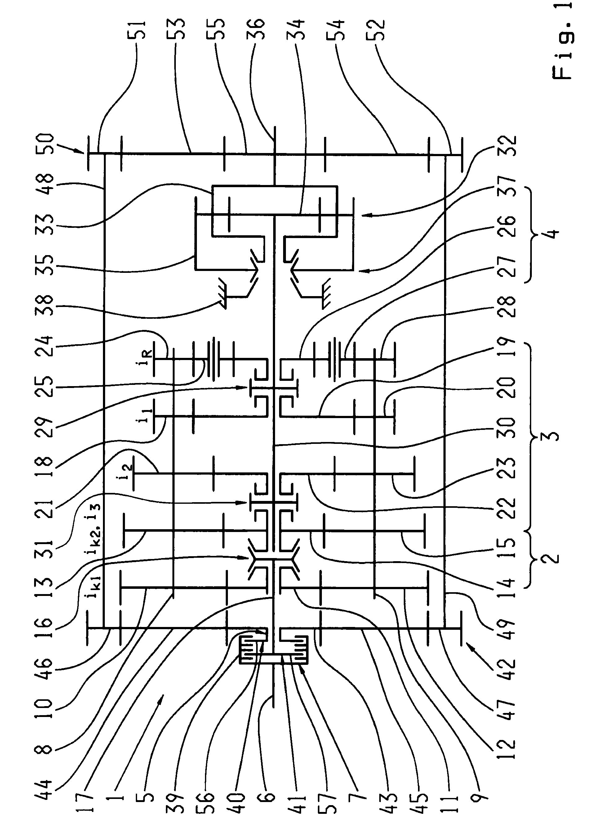 Multi-group transmission of a motor vehicle